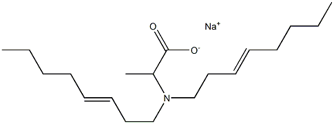 2-[Di(3-octenyl)amino]propanoic acid sodium salt Struktur