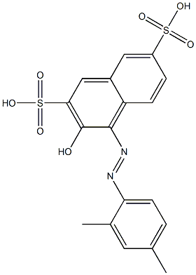 4-[(2,4-Dimethylphenyl)azo]-3-hydroxy-2,7-naphthalenedisulfonic acid Struktur