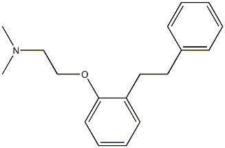 2-[2-(2-Phenylethyl)phenoxy]-N,N-dimethylethanamine Struktur