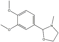 2-(3,4-Dimethoxyphenyl)-3-methyloxazolidine Struktur