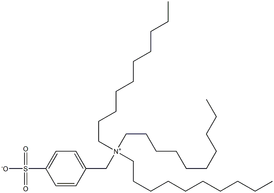 N,N,N-Trisdecyl-4-sulfonatobenzenemethanaminium Struktur