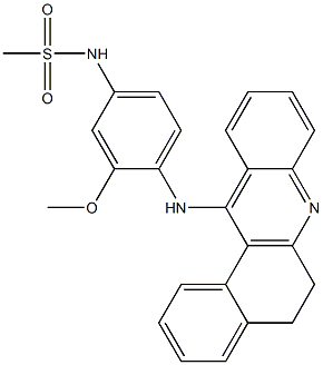 N-[3-Methoxy-4-[[[5,6-dihydrobenz[a]acridin]-12-yl]amino]phenyl]methanesulfonamide Struktur