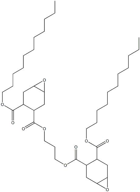 Bis[2-(undecyloxycarbonyl)-4,5-epoxy-1-cyclohexanecarboxylic acid]1,3-propanediyl ester Struktur