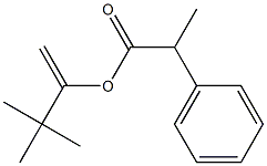 2-Phenylpropionic acid 1-tert-butylethenyl ester Struktur