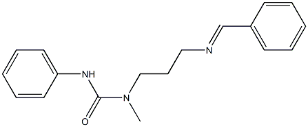 N-Methyl-N-(3-phenylmethyleneaminopropyl)-N'-phenylurea Struktur