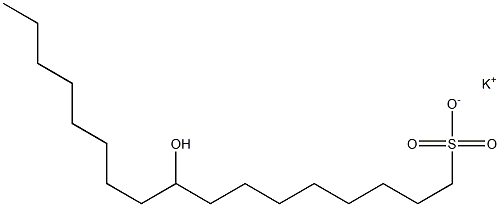 9-Hydroxyheptadecane-1-sulfonic acid potassium salt Struktur