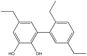 4-Ethyl-6-(2,5-diethylphenyl)benzene-1,2-diol Struktur