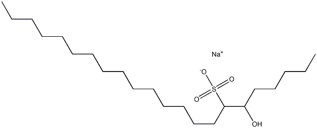 6-Hydroxydocosane-7-sulfonic acid sodium salt Struktur