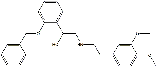 1-[o-(Benzyloxy)phenyl]-2-(3,4-dimethoxyphenethylamino)ethanol Struktur