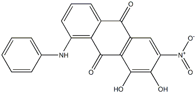 1-Anilino-7,8-dihydroxy-6-nitroanthraquinone Struktur