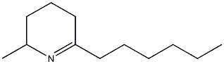 2,3,4,5-Tetrahydro-6-hexyl-2-methylpyridine Struktur