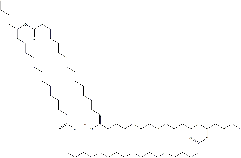 Bis(14-octadecanoyloxyoctadecanoic acid)zinc salt Struktur