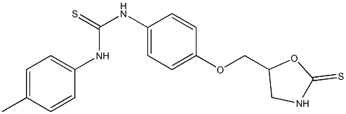 1-[p-[(2-Thioxo-5-oxazolidinyl)methoxy]phenyl]-3-(p-tolyl)thiourea Struktur