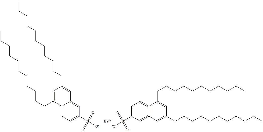 Bis(5,7-diundecyl-2-naphthalenesulfonic acid)barium salt Struktur