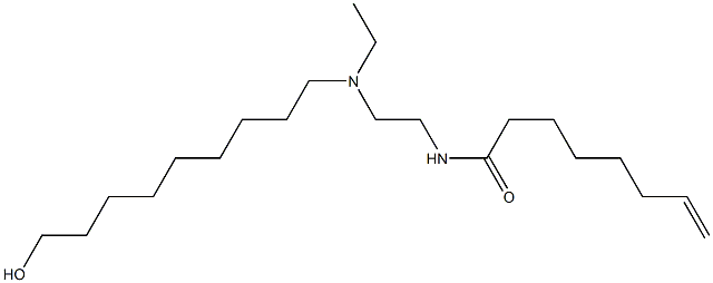 N-[2-[N-Ethyl-N-(9-hydroxynonyl)amino]ethyl]-7-octenamide Struktur