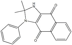 2,2-Dimethyl-2,3-dihydro-1-(phenyl)-1H-naphth[2,3-d]imidazole-4,9-dione Struktur