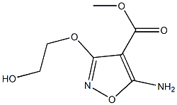 5-Amino-3-(2-hydroxyethoxy)isoxazole-4-carboxylic acid methyl ester Struktur