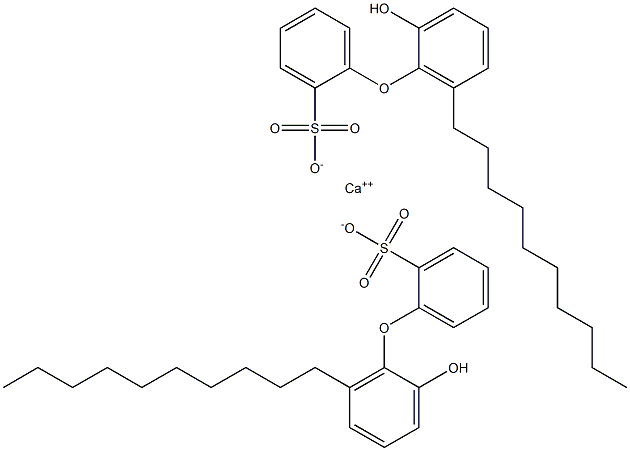 Bis(2'-hydroxy-6'-decyl[oxybisbenzene]-2-sulfonic acid)calcium salt Struktur