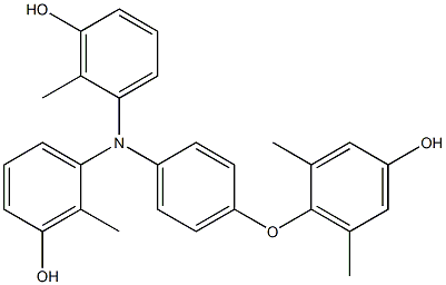 N,N-Bis(3-hydroxy-2-methylphenyl)-4-(4-hydroxy-2,6-dimethylphenoxy)benzenamine Struktur