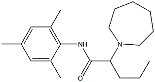 N-(2,4,6-Trimethylphenyl)-2-[(hexahydro-1H-azepin)-1-yl]pentanamide Struktur