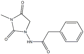 N-(3-Methyl-2,4-dioxoimidazolidin-1-yl)benzeneacetamide Struktur