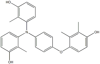 N,N-Bis(3-hydroxy-2-methylphenyl)-4-(4-hydroxy-2,3-dimethylphenoxy)benzenamine Struktur