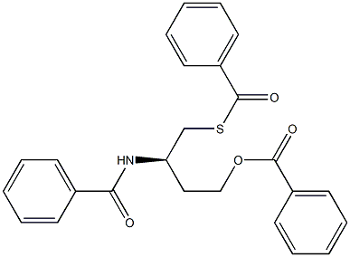 (+)-N-[(R)-3-Benzoyloxy-1-(benzoylthiomethyl)propyl]benzamide Struktur