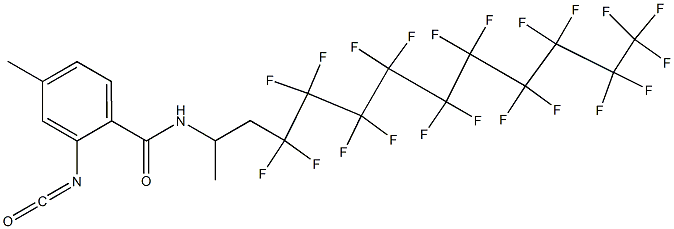 2-Isocyanato-4-methyl-N-[2-(henicosafluorodecyl)-1-methylethyl]benzamide Struktur