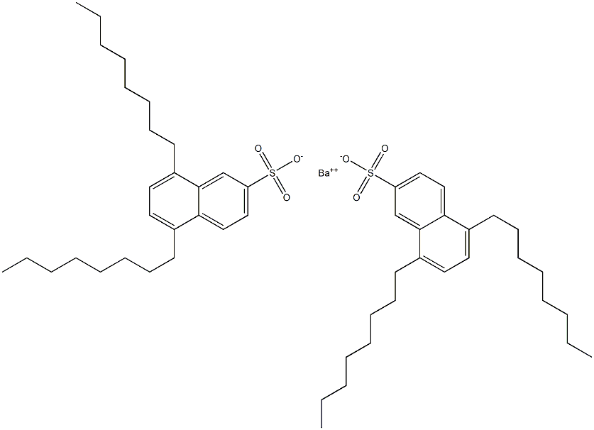 Bis(5,8-dioctyl-2-naphthalenesulfonic acid)barium salt Struktur