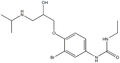 1-Ethyl-3-[3-bromo-4-[2-hydroxy-3-[isopropylamino]propoxy]phenyl]urea Struktur