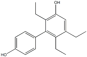 2,5,6-Triethyl-1,1'-biphenyl-3,4'-diol Struktur