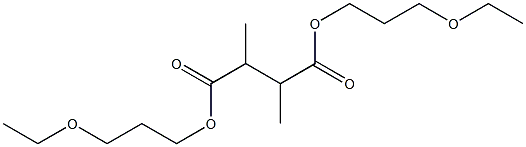 2,3-Dimethylsuccinic acid bis(3-ethoxypropyl) ester Struktur