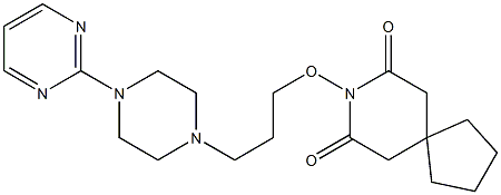 8-[3-[4-(2-Pyrimidinyl)-1-piperazinyl]propyloxy]-8-azaspiro[4.5]decane-7,9-dione Struktur