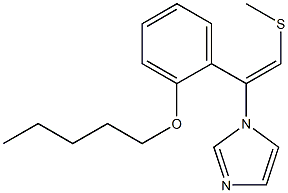 1-[1-[2-(Pentyloxy)phenyl]-2-(methylthio)ethenyl]-1H-imidazole Struktur