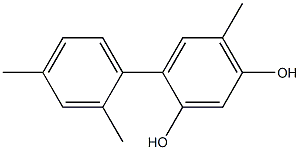 6-Methyl-4-(2,4-dimethylphenyl)benzene-1,3-diol Struktur