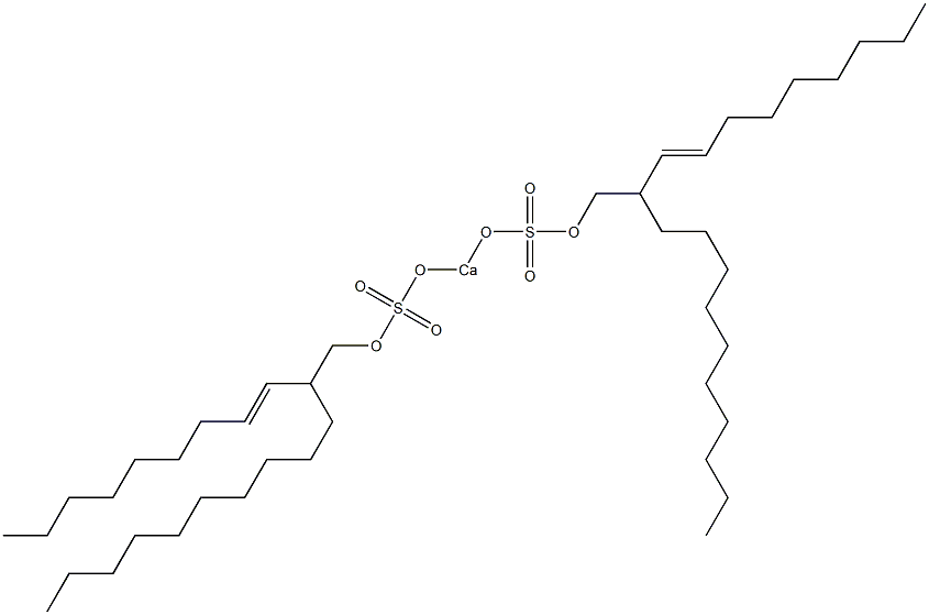 Bis[2-(1-nonenyl)dodecyloxysulfonyloxy]calcium Struktur