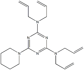 2,4-Bis(diallylamino)-6-piperidino-1,3,5-triazine Struktur