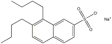 7,8-Dibutyl-2-naphthalenesulfonic acid sodium salt Struktur