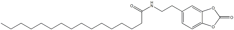 N-[2-(2-Oxo-1,3-benzodioxol-5-yl)ethyl]hexadecanamide Struktur