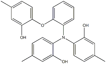 N,N-Bis(2-hydroxy-4-methylphenyl)-2-(2-hydroxy-4-methylphenoxy)benzenamine Struktur