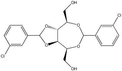 2-O,5-O:3-O,4-O-Bis(3-chlorobenzylidene)-D-glucitol Struktur