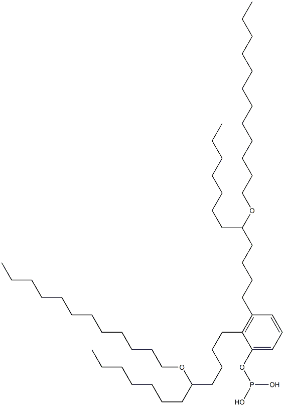 Phosphorous acid bis[5-(dodecyloxy)dodecyl]phenyl ester Struktur