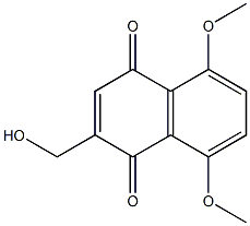 2-(Hydroxymethyl)-5,8-dimethoxy-1,4-naphthoquinone Struktur