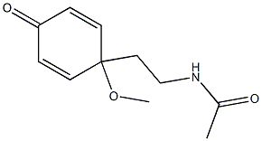 N-[2-(1-Methoxy-4-oxo-2,5-cyclohexadienyl)ethyl]acetamide Struktur