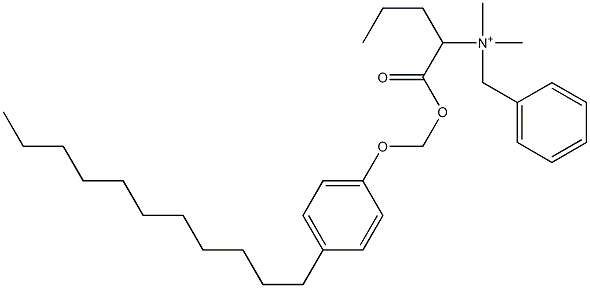 N,N-Dimethyl-N-benzyl-N-[1-[[(4-undecylphenyloxy)methyl]oxycarbonyl]butyl]aminium Struktur