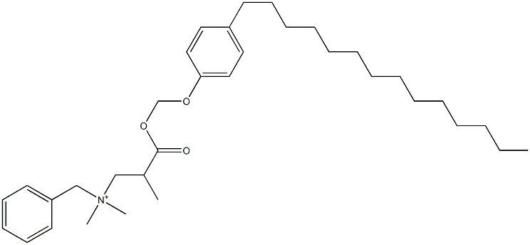 N,N-Dimethyl-N-benzyl-N-[2-[[(4-tetradecylphenyloxy)methyl]oxycarbonyl]propyl]aminium Struktur