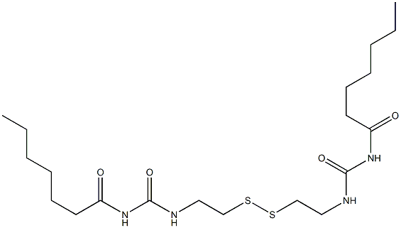 1,1'-[Dithiobis(2,1-ethanediyl)]bis(3-heptanoylurea) Struktur