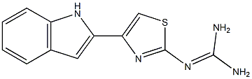 2-[[Amino(amino)methylene]amino]-4-(1H-indol-2-yl)thiazole Struktur