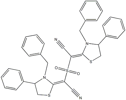 Phenyl[cyano(3-benzylthiazolidin-2-ylidene)methyl] sulfone Struktur