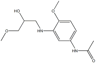 3'-[(2-Hydroxy-3-methoxypropyl)amino]-4'-methoxyacetanilide Struktur